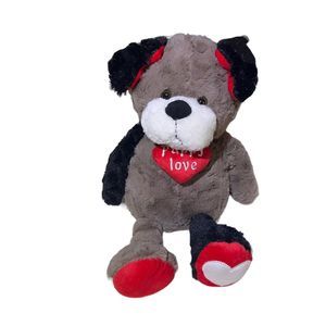 Animal Adventure Brown 18"‎ Puppy Love Dog Plush Red Heart Stuffed Animal Toy
